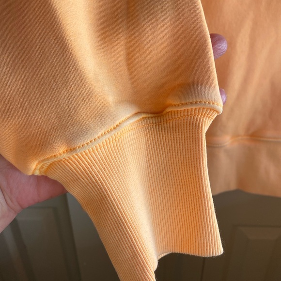 Free People NWT × HOKA Relaxed Embroidered Appliqué Kangaroo Pocket Hoodie XS - Picture 6 of 15